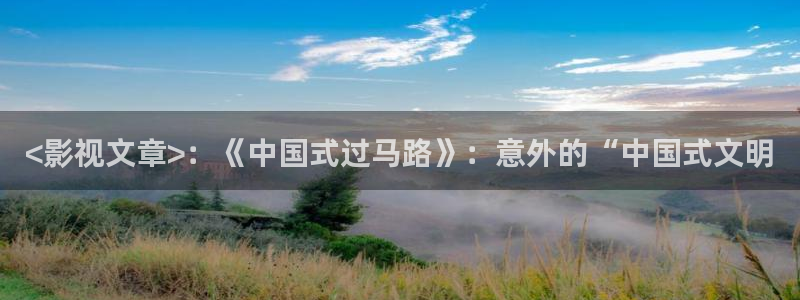 星空影院入口：<影视文章>：《中国式过马路》：意外的“中国式文明